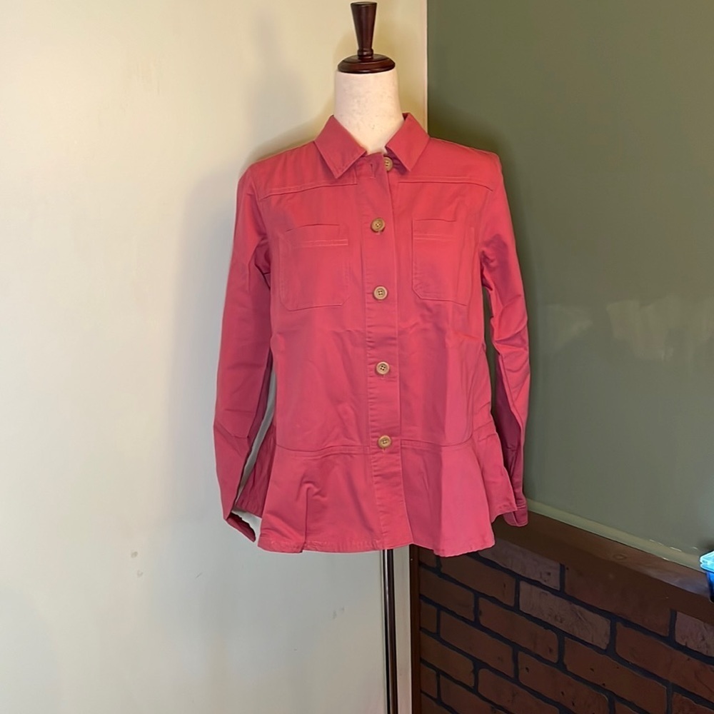 XS Denim & Co. Long Sleeve Shacket D01‎ 6201